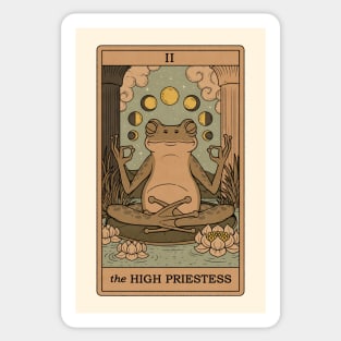 The High Priestess - Frogs Tarot Sticker